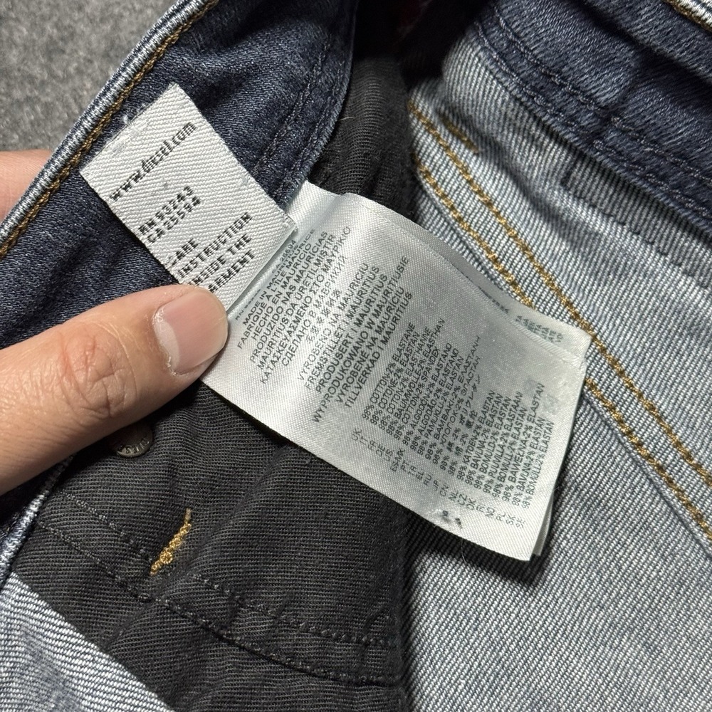 Men's Dark Blue Straight-Leg Jeans - Picture 5 of 11